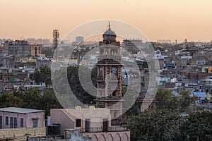 Ghanta ghar clock tower jodhpur sunset photo