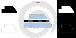 Ghanzi outline map