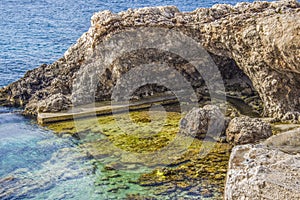 Ghar Lapsi with the Island of Filfla in the distance