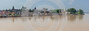 Ghat at Ayodhya on holi saryu river Uttar prdesh