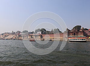 India, Uttar Pradesh, Varanasi, Ganges riverside, ghats photo