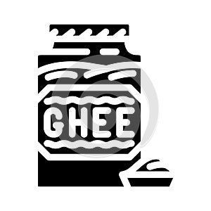 ghee ayurveda glyph icon vector illustration photo