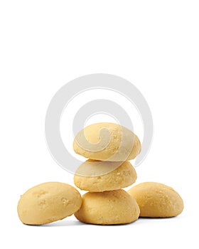 ghee biscuits or cookies isolated on white