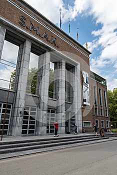 Ghent, Flanders - Belgium - Facade of the city museum of contemporary arts