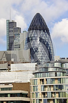 The Gherkin building in London