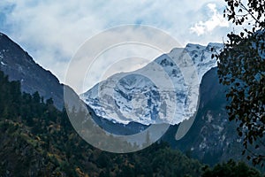 Ghermu- A distant view on barren slopes of Himalayas