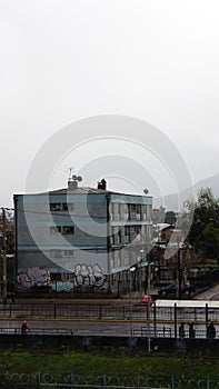 Ghetto Apartments block in Cerro Navia chile