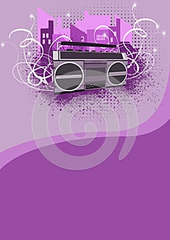 Ghetto blaster background