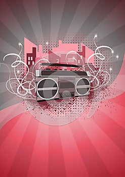 Ghetto blaster background