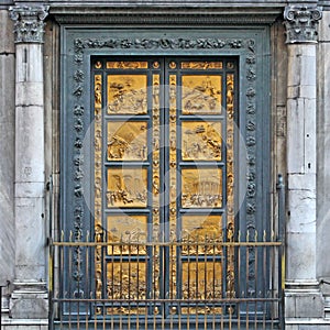 Ghiberti Paradise Baptistery Bronze Door Duomo Cathedral Florence Italy