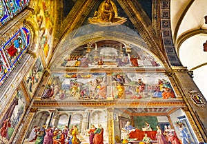 Ghirlandaio Fresco Santa Maria Novella Church Florence Italy