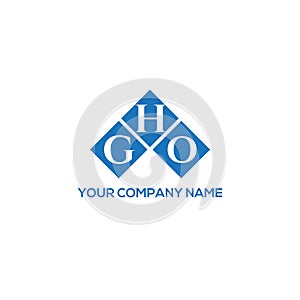 GHO letter logo design on WHITE background. GHO creative initials letter logo concept. GHO letter design