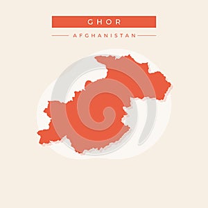 Vector illustration vector of Ghor map Afghanistan photo
