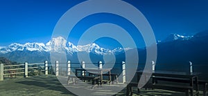 Ghorepani Viewing Annapurna Mountain Range photo