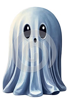 Boo Buddy: Adorable Cartoon Ghost with a Transparent Presence photo