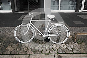 Ghost bike or ghostcycle roadside memorial