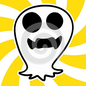 ghost cartoon icon, illustration