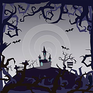 Ghost Castle - Halloween background