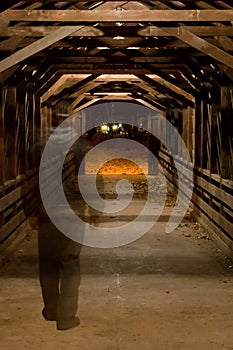 Ghost in Covered Bridge.