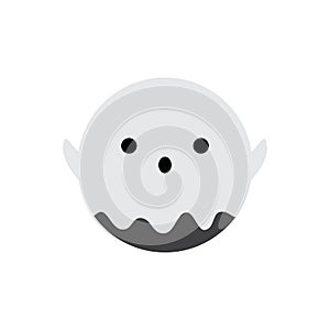 Ghost cute round vector illustration icon