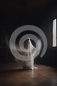 ghost dancing alone in hovering dreamy surreal cinema generative AI