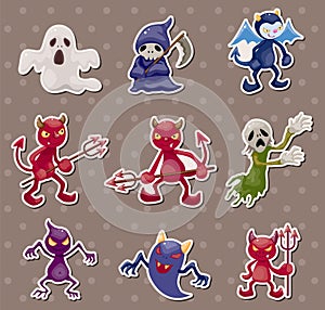 Ghost and devil stickers