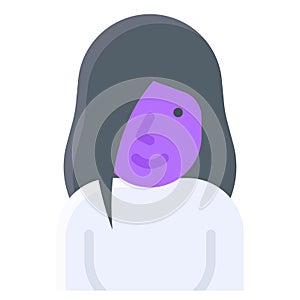 Ghost girl costume icon, Halloween costume party