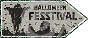 Ghost halloween or spirit for halloween poster