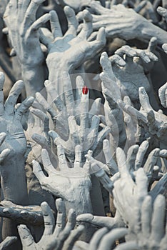 Ghost hands from hell, Conceptual sculpture decorations