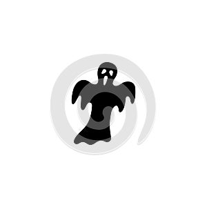 Ghost icon flat vector illustration