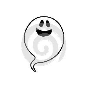 Ghost icon vector. Phantom illustration sign. Specter symbol. Halloween logo. Spirit mark.