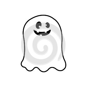 Ghost icon vector. Phantom illustration sign. Specter symbol. Halloween logo. Spirit mark.