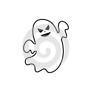 Ghost icon vector. Phantom illustration sign. Specter symbol. Halloween logo. Spirit mark.