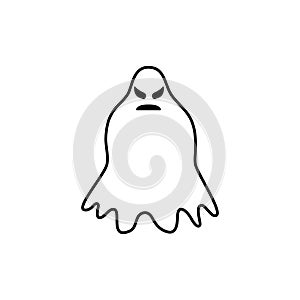 Ghost icon vector. Phantom illustration sign. Specter symbol. Halloween logo. Spirit mark.