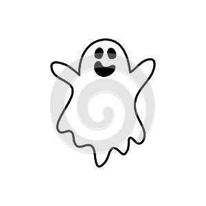 Ghost icon vector. Phantom illustration sign. Specter symbol. Halloween logo. Spirit mark.