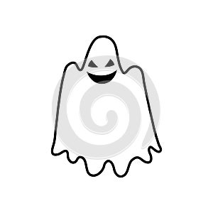 Ghost icon vector. Phantom illustration sign. Specter symbol. Halloween logo. Spirit mark.