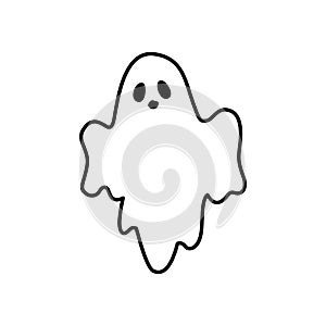 Ghost icon vector. Phantom illustration sign. Specter symbol. Halloween logo. Spirit mark.