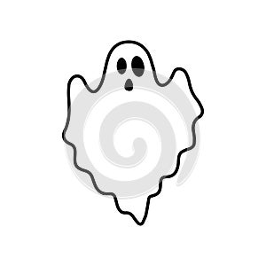 Ghost icon vector. Phantom illustration sign. Specter symbol. Halloween logo. Spirit mark.