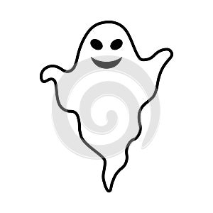 Ghost icon vector. Phantom illustration sign. Specter symbol. Halloween logo. Spirit mark.