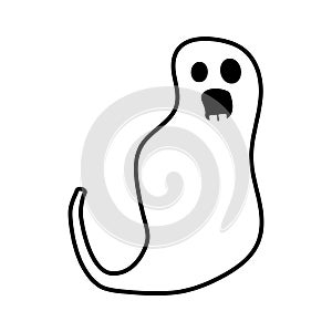 Ghost icon vector. Phantom illustration sign. Specter symbol. Halloween logo. Spirit mark.