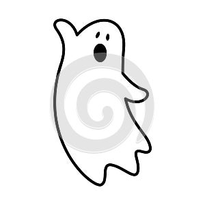 Ghost icon vector. Phantom illustration sign. Specter symbol. Halloween logo. Spirit mark.