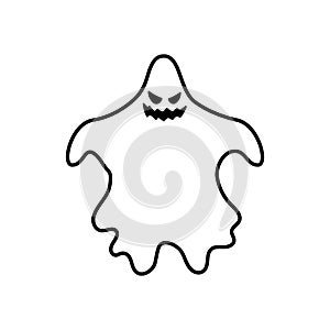 Ghost icon vector. Phantom illustration sign. Specter symbol. Halloween logo. Spirit mark.