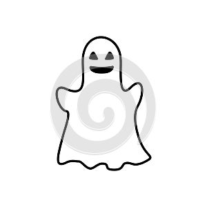 Ghost icon vector. Phantom illustration sign. Specter symbol. Halloween logo. Spirit mark.