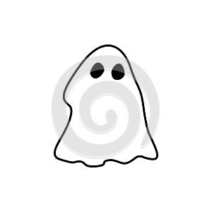 Ghost icon vector. Phantom illustration sign. Specter symbol. Halloween logo. Spirit mark.