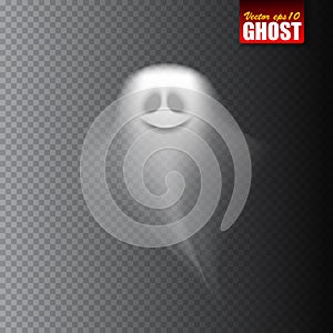 Ghost isolated on transparent background. Vector illustration.