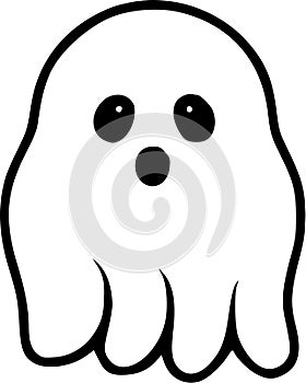 Ghost - minimalist and flat logo - vector illustration