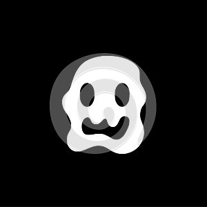 Ghost - minimalist and flat logo - vector illustration
