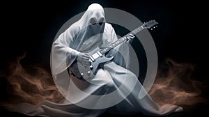 Ghost playing electric guitar