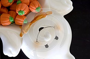 Ghost pumpkin candy