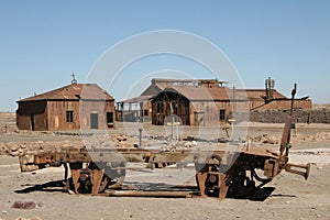 Ghost town in Atacama desert, Chile